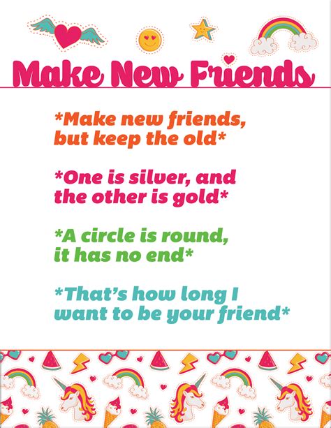 Make New Friends Song Lyrics Printable